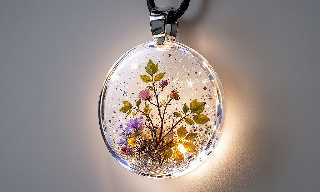 plexiglass floral necklace